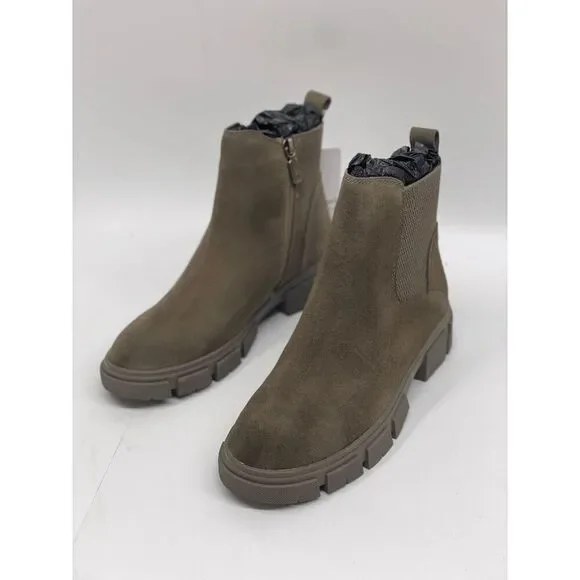 Aqua College Women's Priya Pull-On Ankle Boots - Dark Taupe 7.5M - Picture 1 of 7